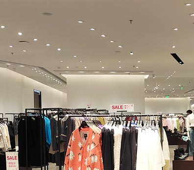 aplicación de downlight led