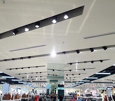 aplicación de luz de pista led