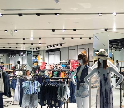 aplicación de luz de pista led